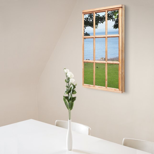 Impressão Em Tela Visão da janela do Efeito 3D do Mar e Grass (Criador carregado)