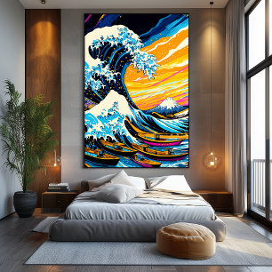 Impressão Em Tela Visão da Onda Grande pela Pop Art