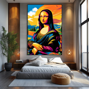Impressão Em Tela Visão da Pop Art de A Mona Lisa
