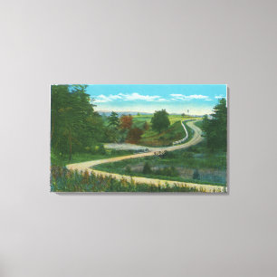 Impressão Em Tela Visão da Ravina Média de Saratoga Battlefield