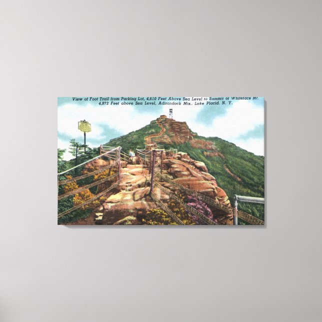 Impressão Em Tela Visão da Trilha de Pé para Cúpula (Frente)