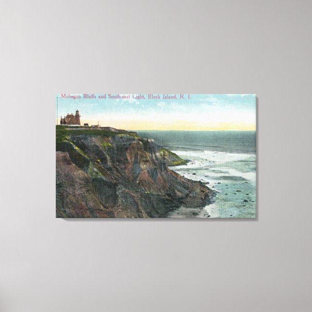 Impressão Em Tela Visão de Mohegan Bluffs e Sudeste (Frente)