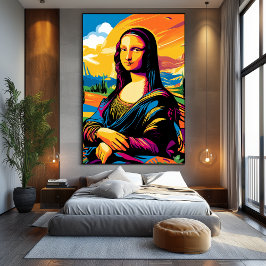 Impressão Em Tela Visão de pop Art da Mona Lisa
