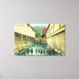 Impressão Em Tela Visão dos nadadores nas banheiras