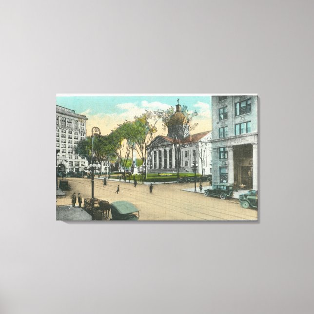 Impressão Em Tela Visão Exterior da Corte House (Frente)