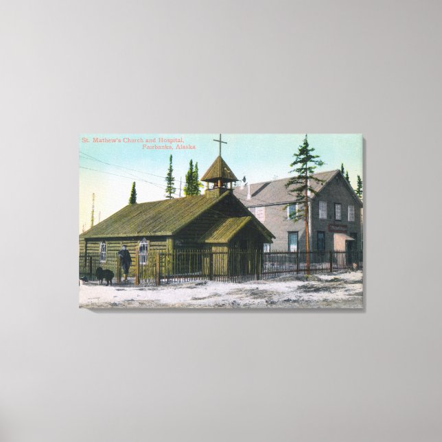 Impressão Em Tela Visão Exterior das Ruas. Igreja de Mathew e (Frente)