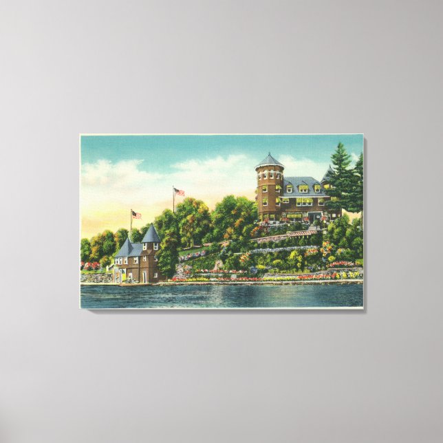 Impressão Em Tela Visão Exterior do Hopewell Hall (Frente)