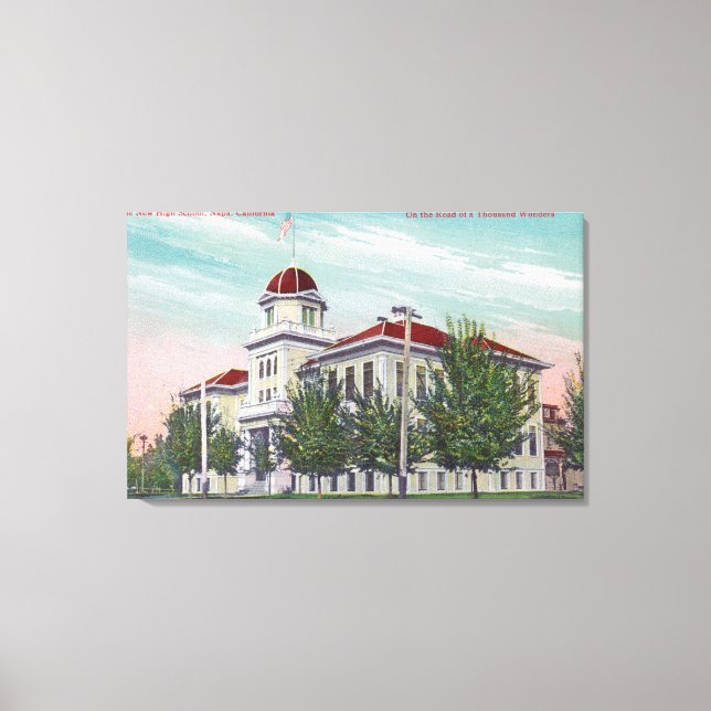 Impressão Em Tela Visão Exterior do Novo Ensino MédioNapa, CA (Frente)