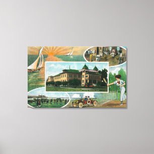 Impressão Em Tela Visão Exterior do Sanitário e Vistas Cênicas