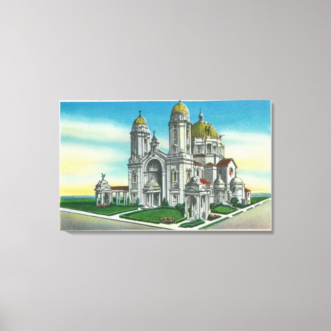 Impressão Em Tela Visão Exterior do Santuário de nossa Senhora de (Frente)