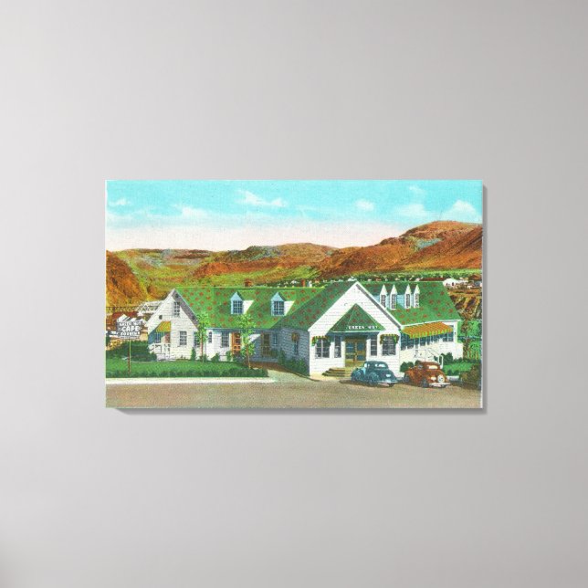 Impressão Em Tela Visão Exterior do � Verde Hut (Frente)