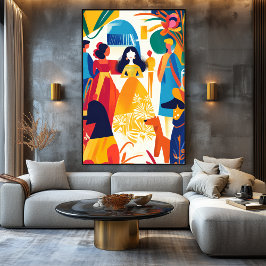 Impressão Em Tela Visão Fauvista Viva de Las Meninas
