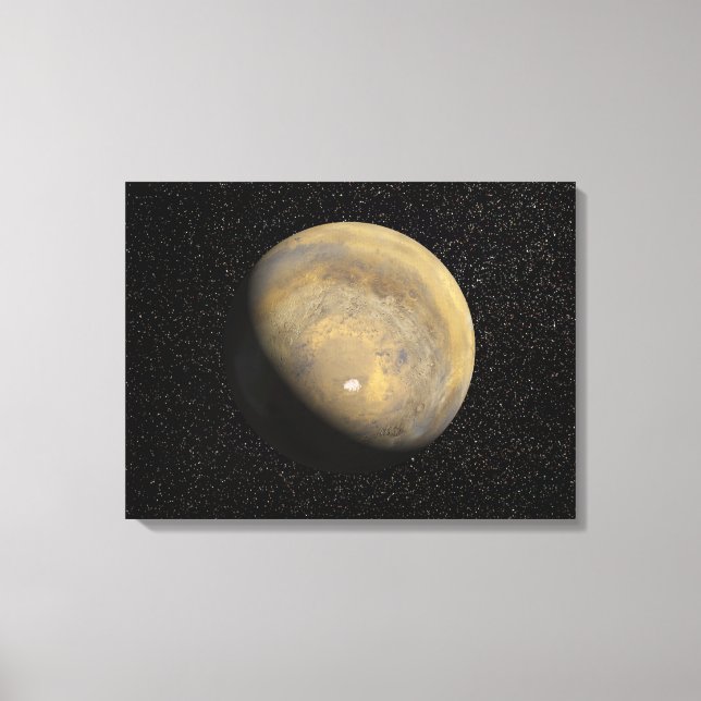 Impressão Em Tela Visão global de Marte (Frente)