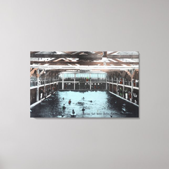 Impressão Em Tela Visão Interior das Banheiras de Água Salgada de Ne (Frente)