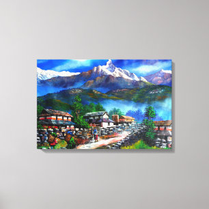 Impressão Em Tela Visão Panorâmica Do Everest Mountain Nepal