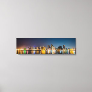 Impressão Em Tela Visão Panorâmica Panorâmica De Bangkok Na Arte Da