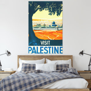 Impressão Em Tela Visite a Palestina