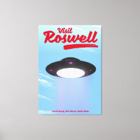 Visite Roswell OFO Cor do poster vintage