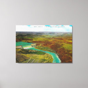 Impressão Em Tela Vista aérea da barragem Grand Coulee