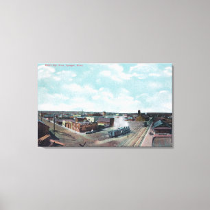 Impressão Em Tela Vista aérea da cidade de Sprague, WA