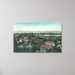 Impressão Em Tela Vista aérea da cidade e da ilha da égua