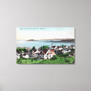 Impressão Em Tela Vista aérea da cidade e lago Ewauna