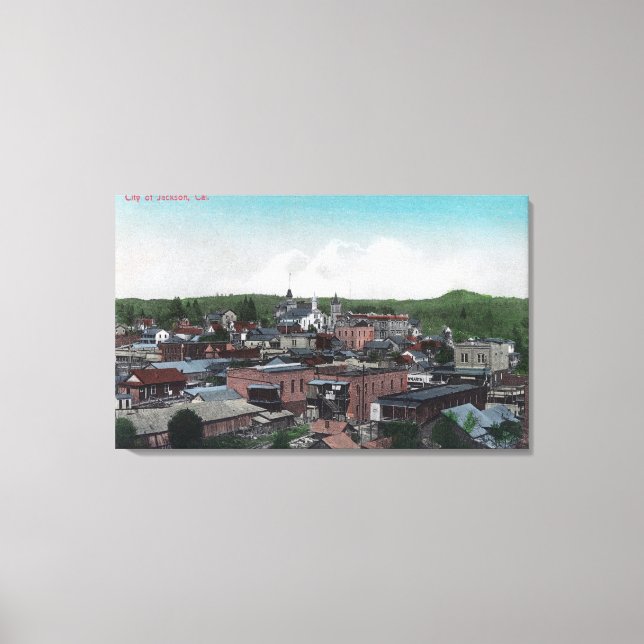 Impressão Em Tela Vista aérea da cidade nº 2Jackson, CA (Frente)