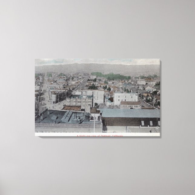 Impressão Em Tela Vista aérea da cidade nº 2Oakland, CA (Frente)