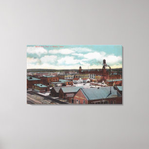 Impressão Em Tela Vista aérea da cidade, trem TracksNampa,