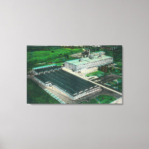 Impressão Em Tela Vista aérea da fabricação do Goodyear-Zeppelin