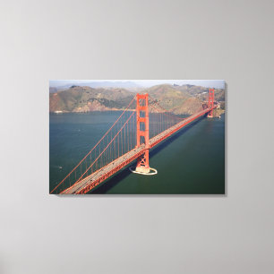 Impressão Em Tela Vista aérea da Golden Gate Bridge no
