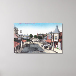 Impressão Em Tela Vista aérea da seção de negóciosSelma, CA