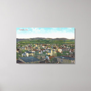 Impressão Em Tela Vista aérea de CityCorvallis, OR