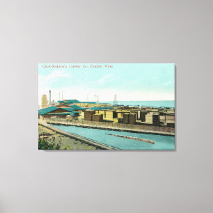 Impressão Em Tela Vista aérea de Clark-Nickerson Lumber Co