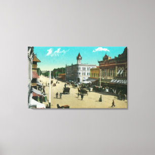 Impressão Em Tela Vista aérea de I StreetModesto, CA