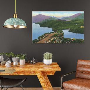 Impressão Em Tela Vista aérea de Lagos Plácido e Espelho