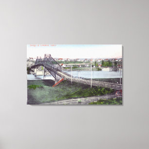 Impressão Em Tela Vista aérea de Lewiston BridgeLewiston,
