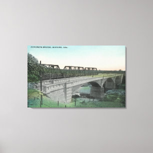 Impressão Em Tela Vista aérea de Putah Creek BridgeWinters, CA