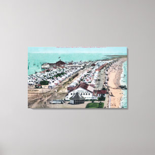 Impressão Em Tela Vista aérea de Tent City no Hotel del Coronado