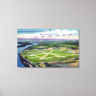 Impressão Em Tela Vista aérea do aeroporto de Portland-Colômbia