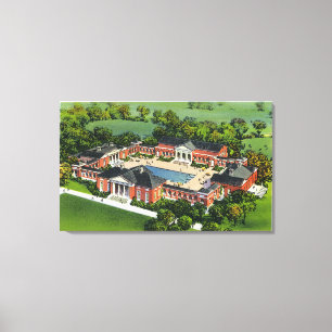 Impressão Em Tela Vista aérea do Centro de Recreação do Spa Saratoga