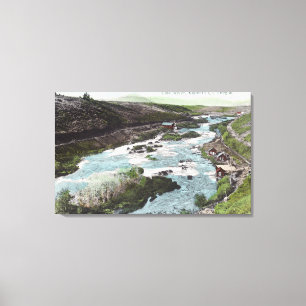 Impressão Em Tela Vista aérea do condado de Link RiverKlamath, OR