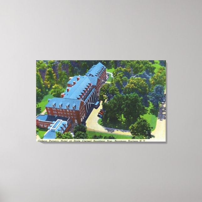 Impressão Em Tela Vista aérea do Gideon Putnam Hotel, Spa (Frente)