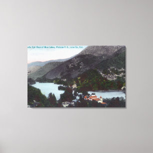 Impressão Em Tela Vista aérea do LakesMidlake azul, CA