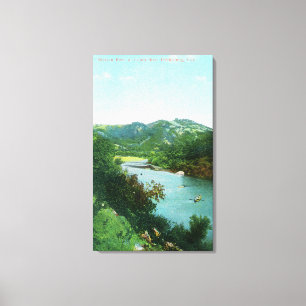 Impressão Em Tela Vista aérea do rio russo em Camp Rosa