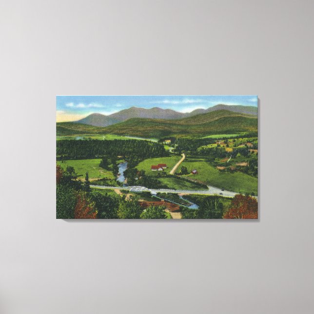 Impressão Em Tela Vista aérea do Salto de Esqui de Olimpiadas de 60  (Frente)