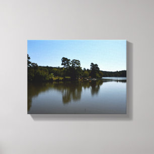 Impressão Em Tela Vista cêntrica do lago na Geórgia, EUA