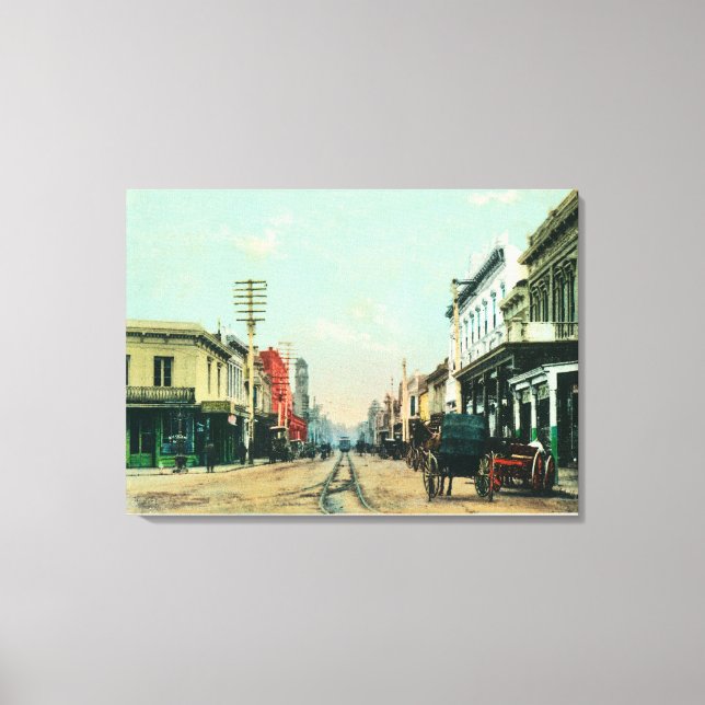 Impressão Em Tela Vista da Avenida Pacífico Santa Cruz, CA (Frente)