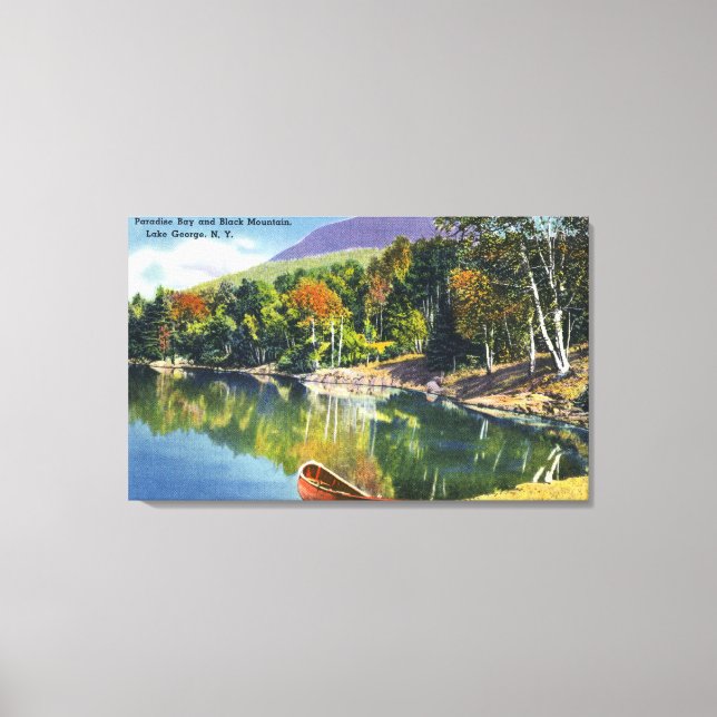 Impressão Em Tela Vista da Baía do Paraíso e Montanha Negra de (Frente)