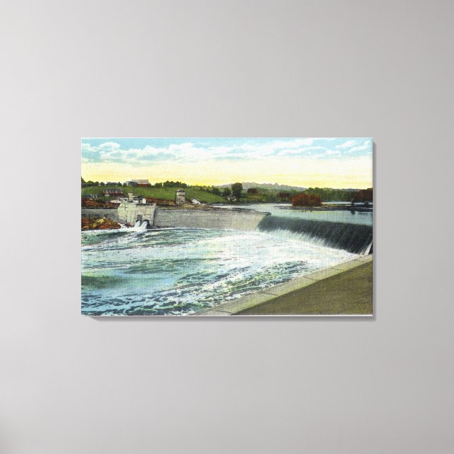 Impressão Em Tela Vista da barragem de Libby-Dingleys (Frente)